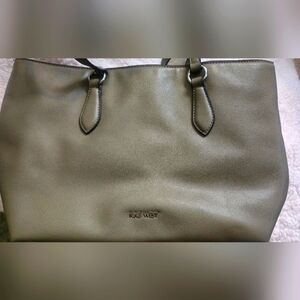 Nine West tote purse military green NWOT